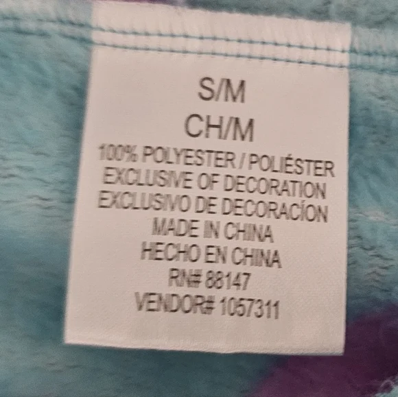 Disney Monsters Inc Sully Adult Onesie Pajamas Costume Blue Purple S/M Cosplay - Picture 8 of 16